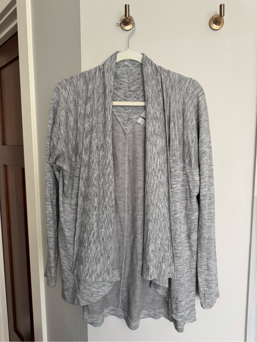 Athleta Pranayama Restore Wrap in Heather Gray (Open-Front Women's Cardigan)